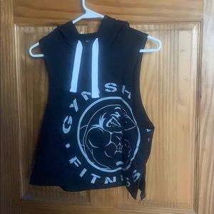 Black Legacy fitness sleeveless hoodie